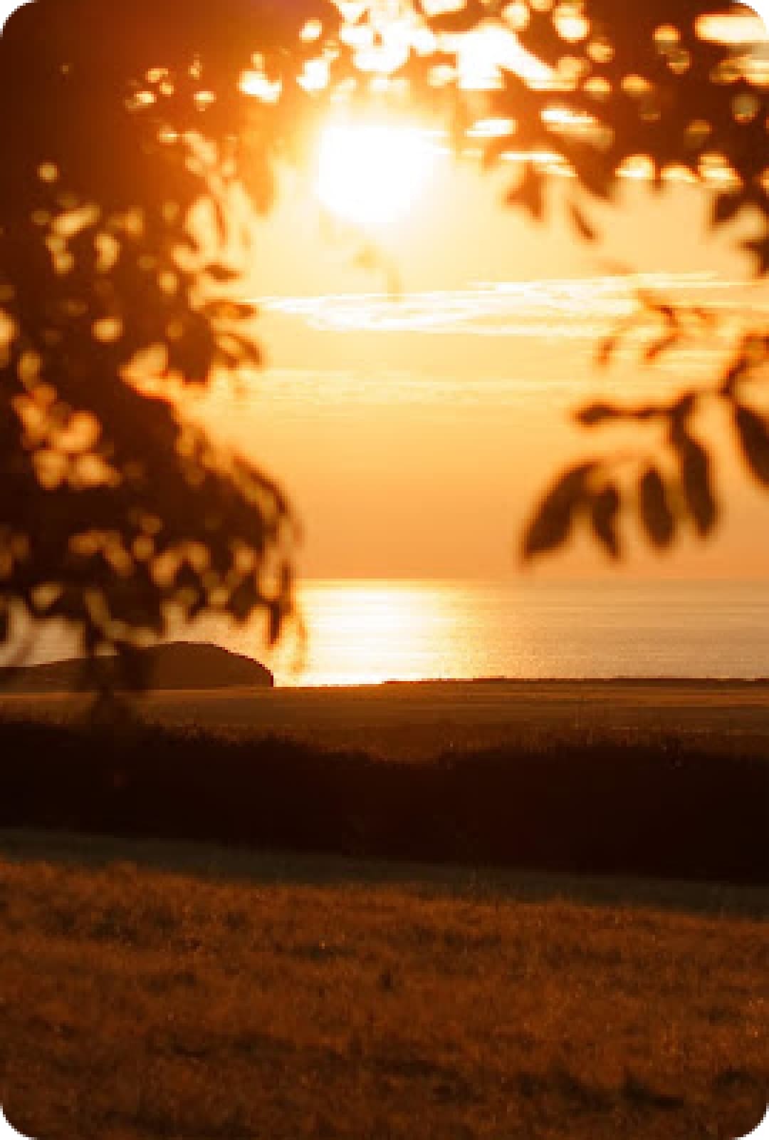 Sunset over the Pembrokeshire coast from Coastal Stay